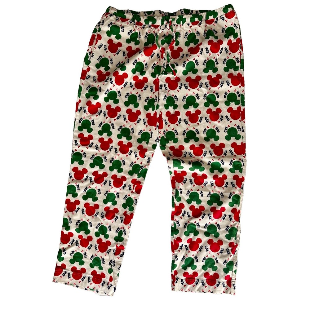 NWT HANNA ANDERSSON MICKEY MOUSE CHRISTMAS FLANNEL PAJAMA PANTS UNISEX ADULT XL